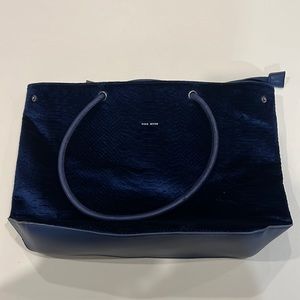 Pixie Mood Navy Velvet Snake Tote